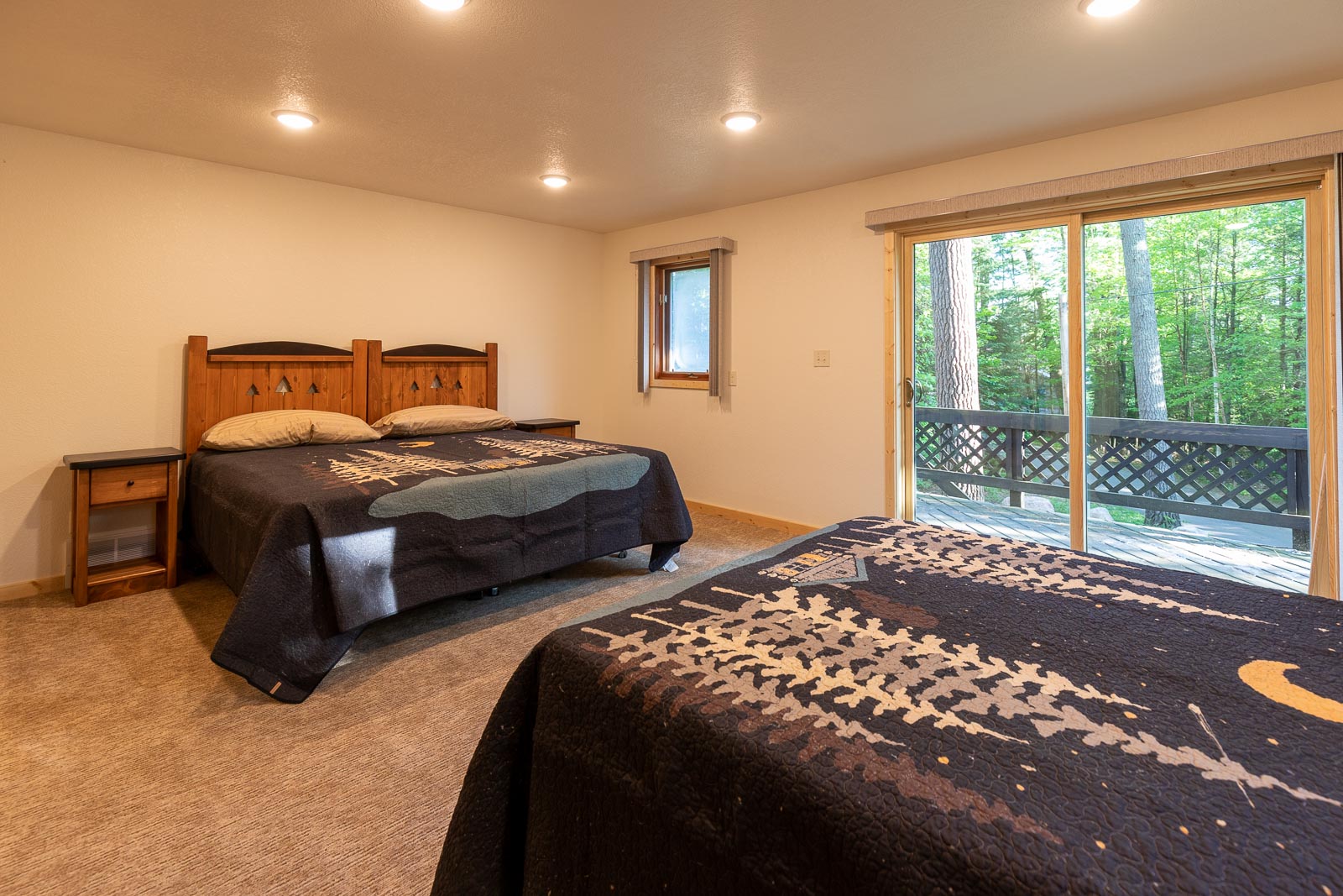 Spruce cabin bedroom